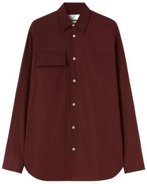 Jil Sander Buttoned Long-Sleeved Shirt - Purple