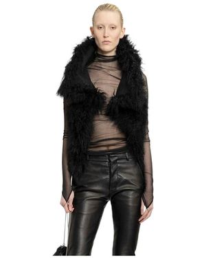 Ann Demeulemeester Bereta Shearling Waistcoat - Black