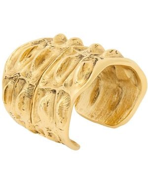Saint Laurent Crocodile Cuff - Metallic