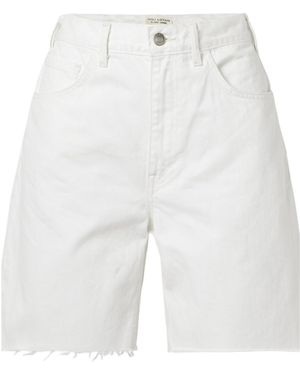 Nili Lotan Russel Raw Edge Denim Shorts - White