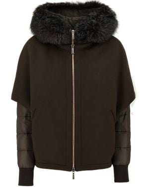Moorer Long-Sleeve Hooded Down Jacket - Black