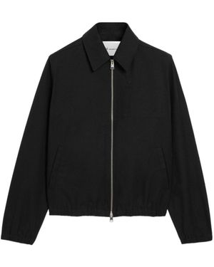 Ami Paris Ami Zipped Cotton Jacket - Black