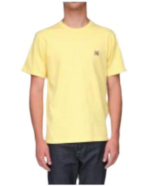 Maison Kitsuné Chest Logo-Patch Detail T-Shirt - Yellow