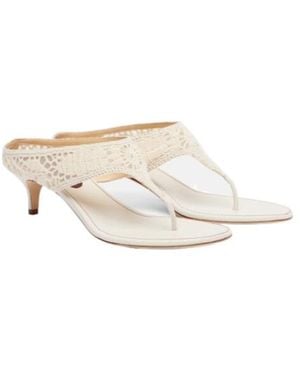 Magda Butrym Crochet Thong Sandals - White