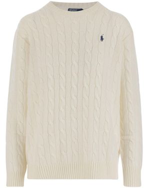 Polo Ralph Lauren Logo-Embroidered Crewneck Jumper - White