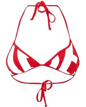 DIESEL Triangle Cup Adjustable Tie Bikini - Red