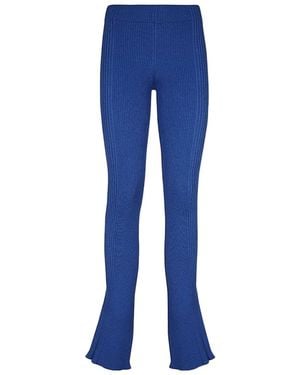 Barrow Low-Rise Ribbed Pants - Blue