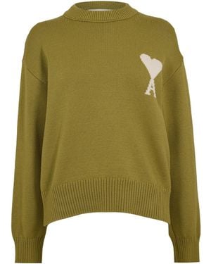 Ami Paris Crew Neck Sweater - Green
