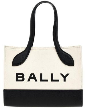 Bally Logo Printed Tote Bag - Black