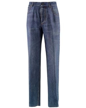 Bottega Veneta Straight Leg Pants - Blue
