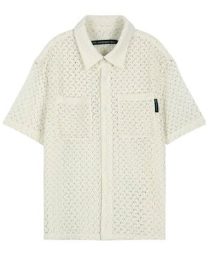 ANDERSSON BELL Lace Short-Sleeve Shirt - White