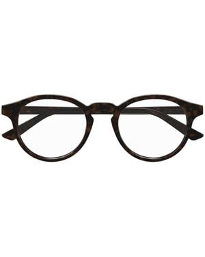 Bottega Veneta Eyewear Oval Frame Glasses - Black