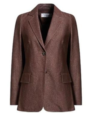 Max Mara Single-Breasted Suit Jacket - Brown
