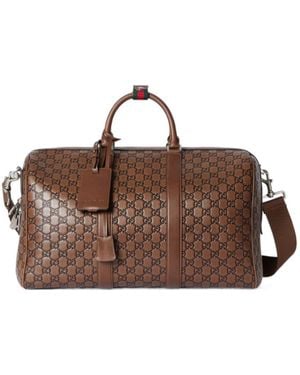 Gucci Gg Emblem Medium Duffle Bag - Brown