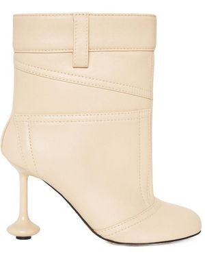 Loewe Flared-Heel Ankle Boots - Natural