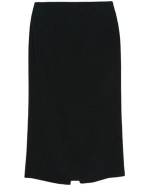 Gabriela Hearst Manuela Crepe Midi Skirt - Black