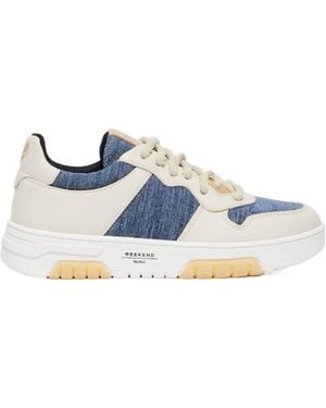 Weekend by Maxmara Paneled Low-Top Sneakers - Blue