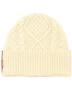 DIESEL Cable-Knit Beanie Hat - Natural