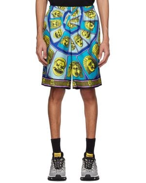 Versace Shorts & Bermuda Shorts Silk - Blue