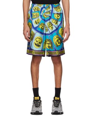 Versace Shorts & Bermuda Shorts Silk - Blue