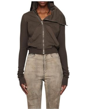 Rick Owens Diagonal Zipper Sweatshirt - Multicolour
