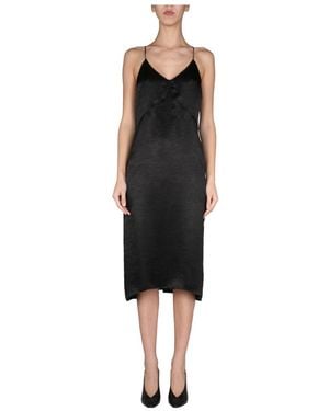 DSquared² Undervest V-Neck Midi Dress - Black