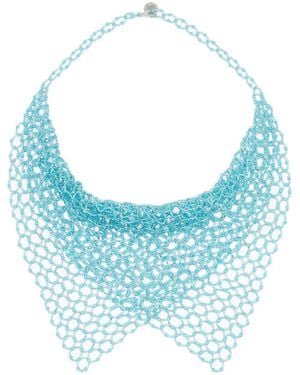 Emporio Armani Cross-Link Choker Necklace - Blue