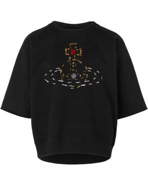 Vivienne Westwood Oversized Embroidered Sweatshirt - Black