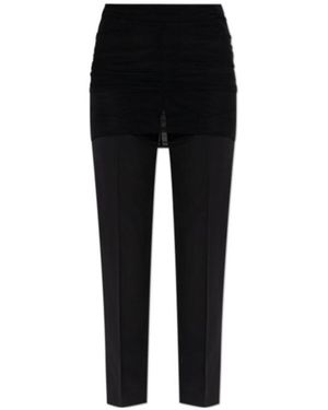 MM6 by Maison Margiela Pressed Creased Trousers - Black