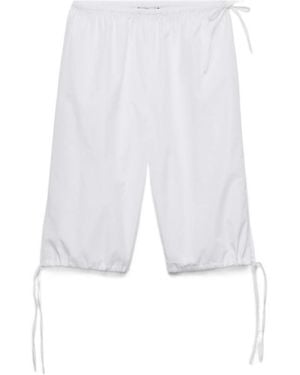 Prada Poplin Bermudas - White