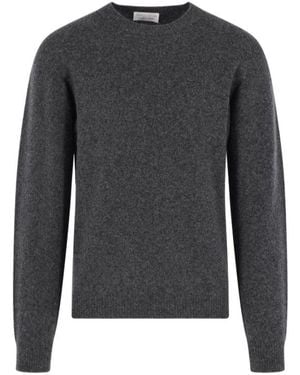 Roberto Collina Crew Neck Knitted Jumper - Grey