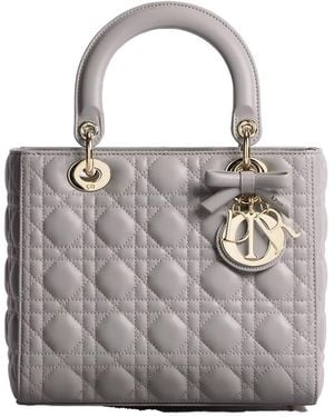 Dior Medium Lady Bag - Gray