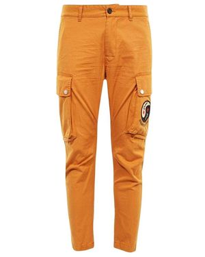 DSquared² Logo Patch Cargo Pants - Orange
