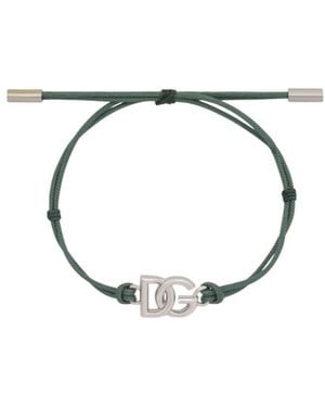 Dolce & Gabbana Logo Plaque Knot-Fastened Bracelet - Multicolor