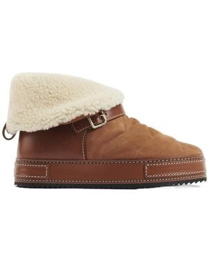 Chloé Chlo Maxie Shearling Boots - Brown