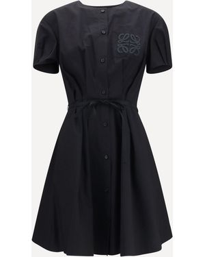 Loewe Belted Pocket Shirt Dress - Black
