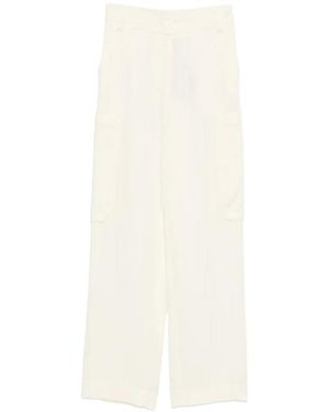 Twinset Work Pocket Straight Casual Pants - White