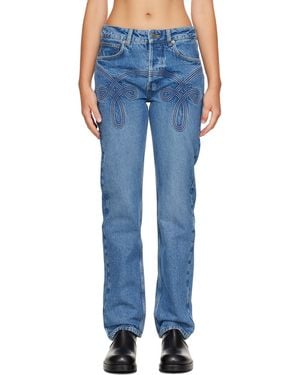 STEFAN COOKE Braided Jeans - Blue