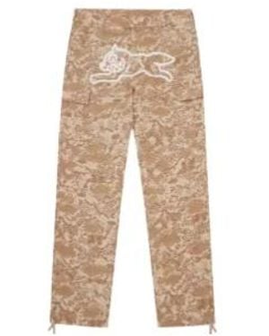 ICECREAM Printed Cargo Casual Trousers - Natural