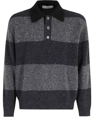 DUNST Chunky Rugby Sweater - Gray