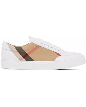 Burberry Vintage Check Canvas & Leather Sneaker - White