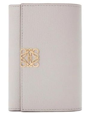 Loewe Anagram Small Vertical Wallet - Gray