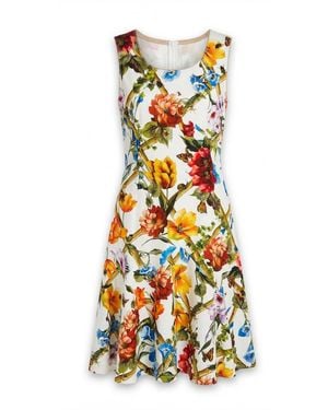 Dolce & Gabbana Printed Sleeveless Dress - White