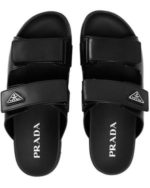 Prada Flat Sandals - Black