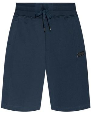 Versace Jeans Couture Logo Drawstring Shorts - Blue