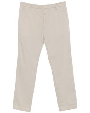 Dondup Belt-Loop Button-Fastening Pants - Natural