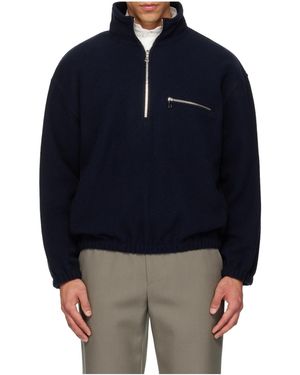 Rier Half-Zip Fleece Sweatshirt - Blue
