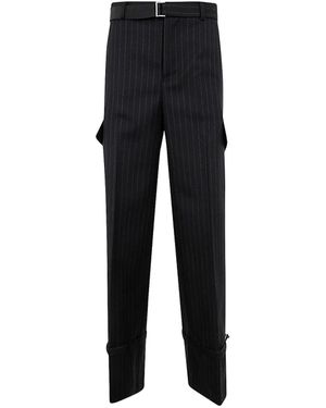 Sacai Striped Belted Pants - Black