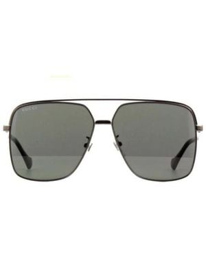 Gucci Eyewear Navigator Frame Sunglasses - Metallic