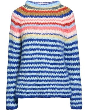 Weekend by Maxmara Multi-Color Ribbed Knit - Blue